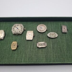 Vintage Elgin 15 Jewels Mechanical Wrist Watch Movement Faces Mechanisms Misc
